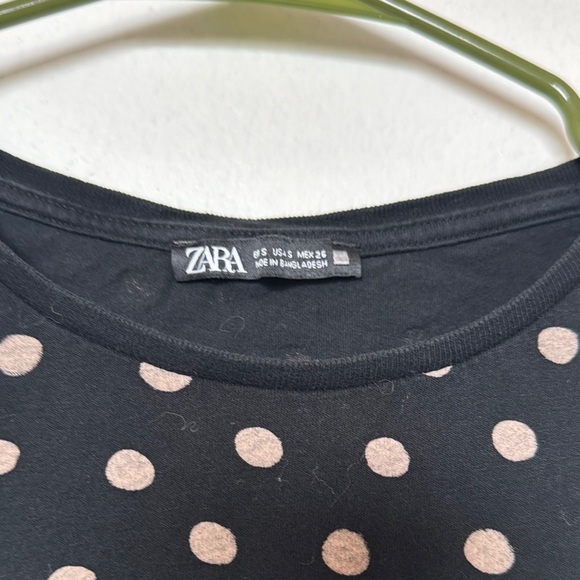Zara Black Polka Dot Women's Top - Picture 2 of 3